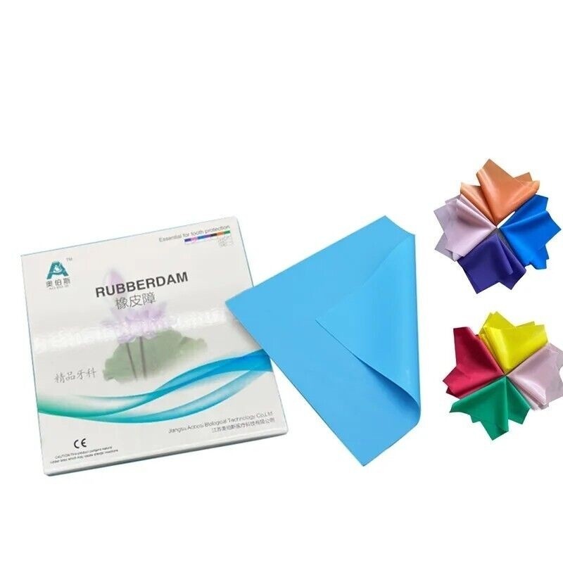 36 Pcs Dental Endodontic Rubber Dam Sheets Natural Latex 6″x6″ for Adult Dams
