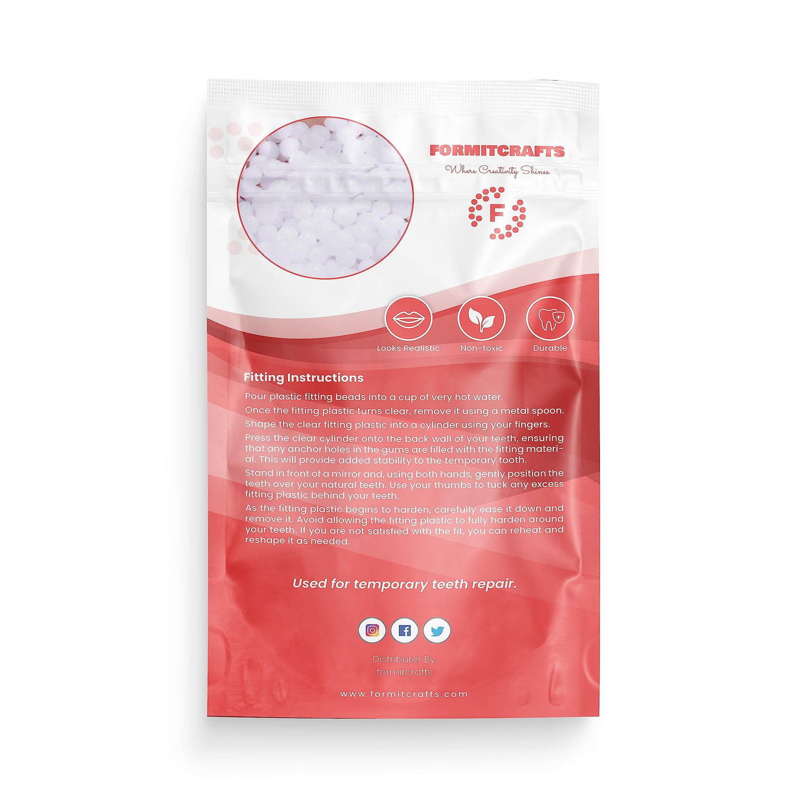 Thermoplastic Beads for Teeth Repair– DIY Tooth Filling – 60 Gram