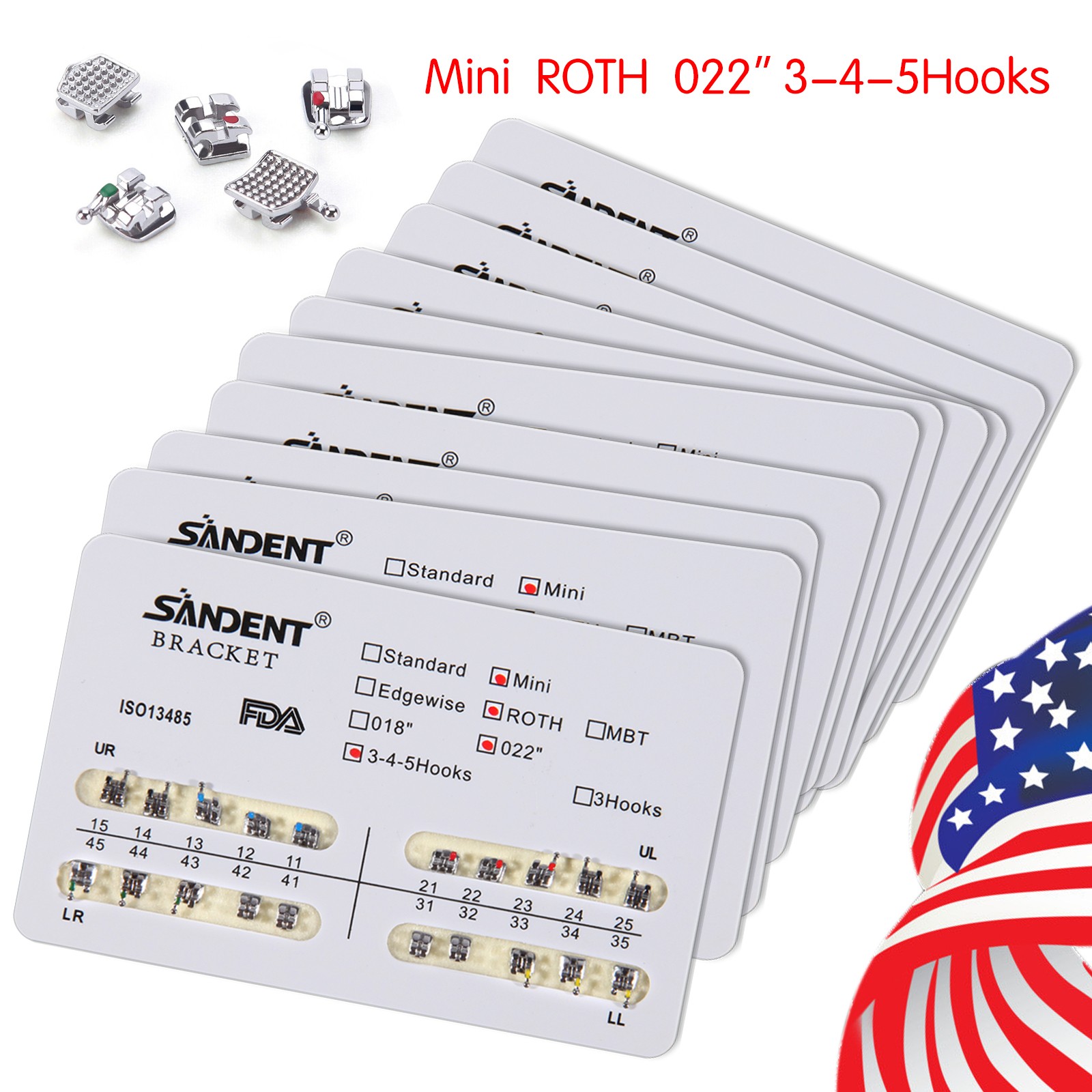 5X Puntas de escalador ultrasónico dental P1 Fit EMS Cavitron pieza de mano USA