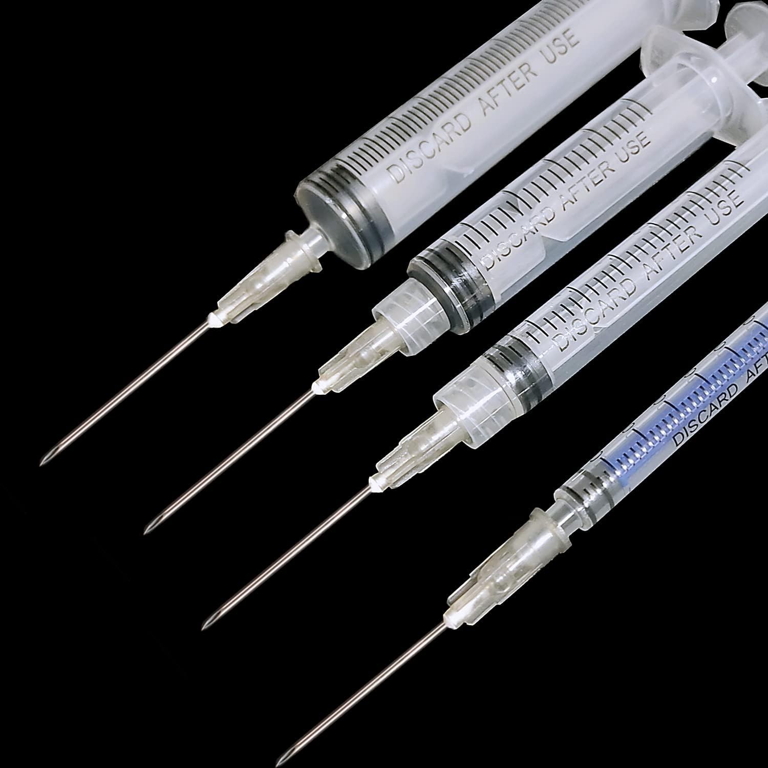100 Pack 22Ga 1 Inch Sterile Disposable Injection Needle with Cap for Scientific