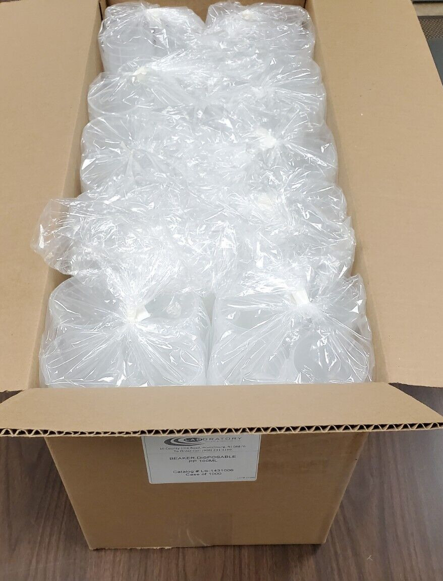 100ML POLYPROPYLENE DISPOSABLE BEAKER – CASE OF 1000 (BMP-BK-100)