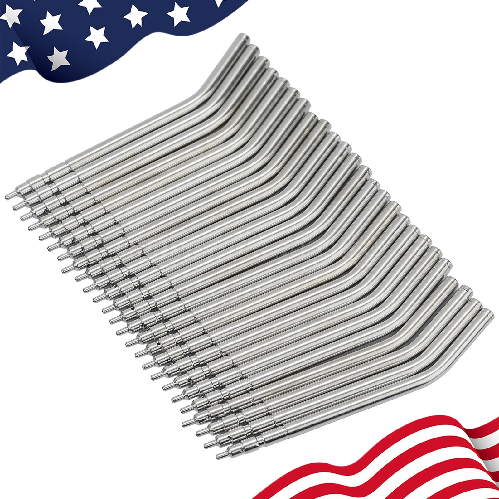 50x Dental Air Water Syringe Spray Nozzles 3-in-1 Alloy Tubes Tips Three Way SA