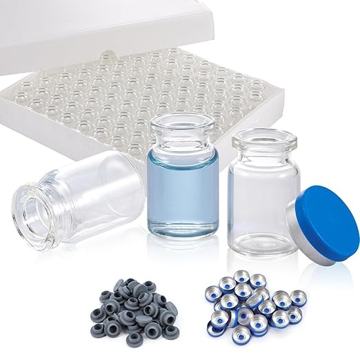 100/500/1000PCS 5ml Glass Vials Headspace Vials Lab Vials w/ Caps Sample vials