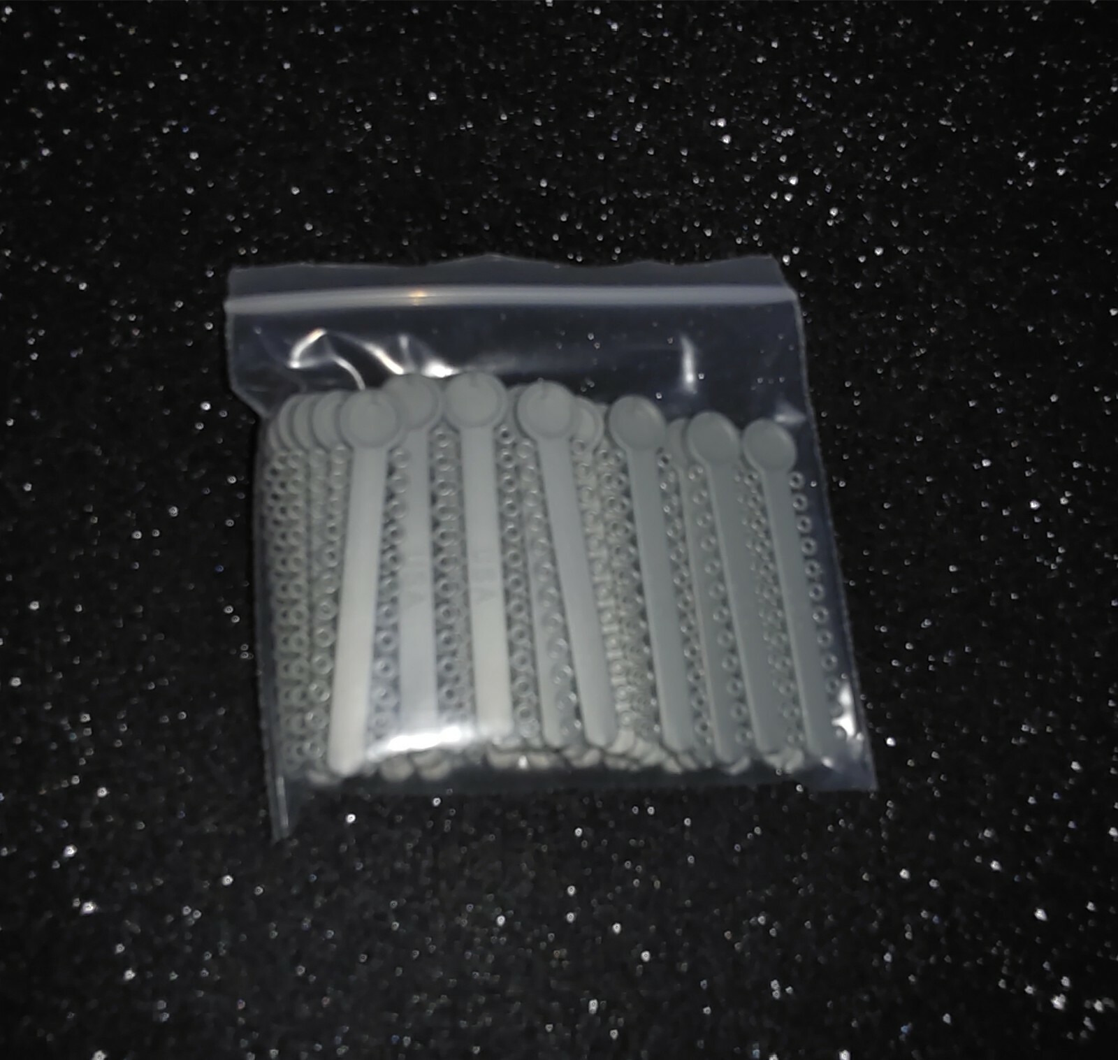 2 Packs Dental Gray Elastic Ligature Ties Rubber Bands Sliver Grey 1008Pcs/Pack