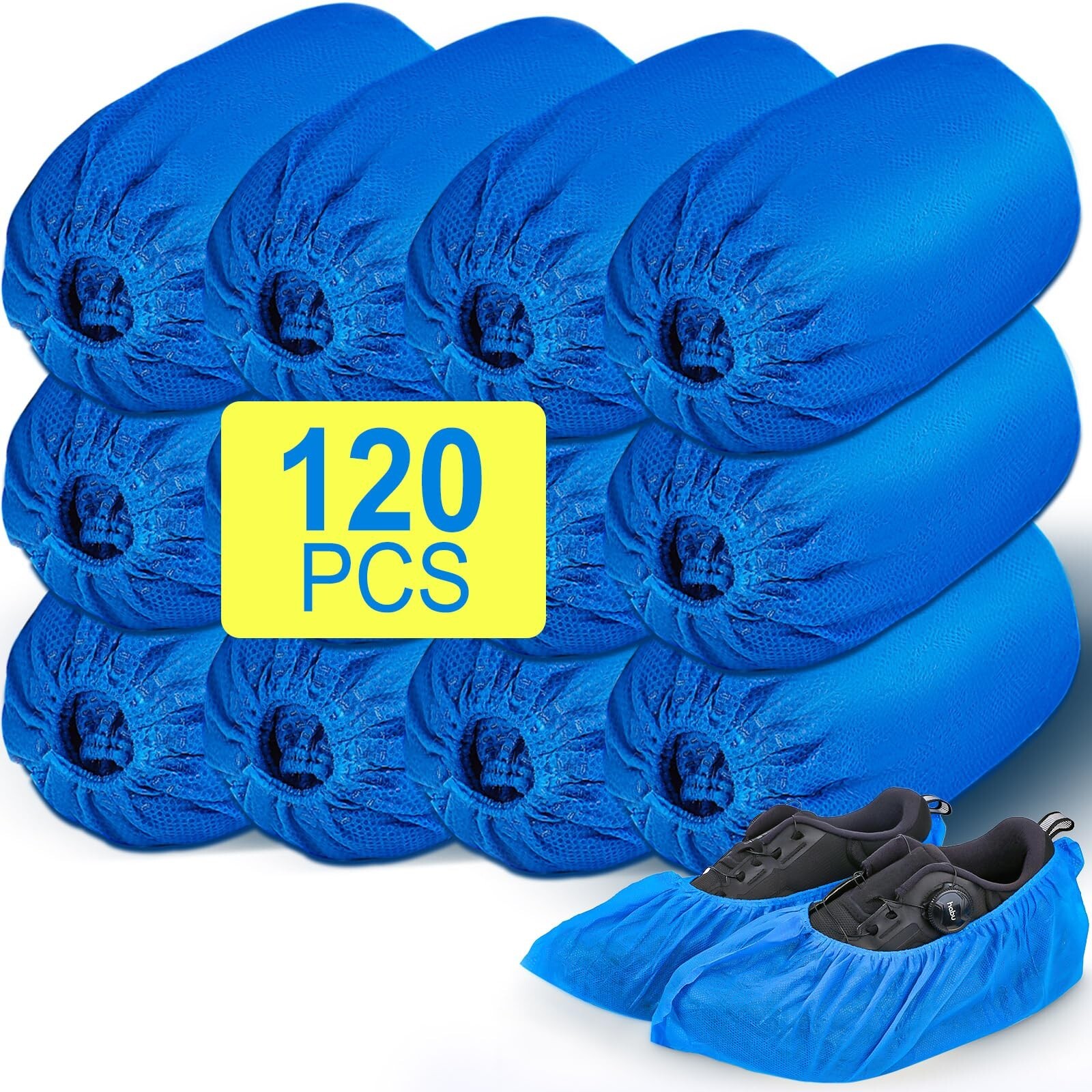 120 Pack(60 Pairs) Shoe Covers Disposable, Non-woven Fabric Shoes Covers for …