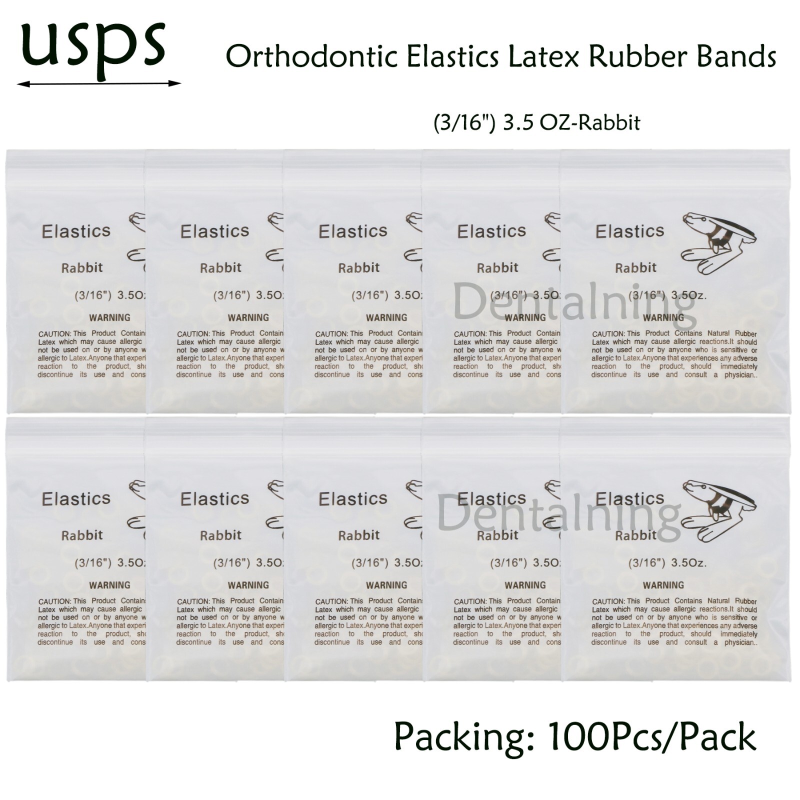 1000Pcs US Dental Orthodontic Rubber Bands Ortho Elastics Latex Braces 3.5 OZ
