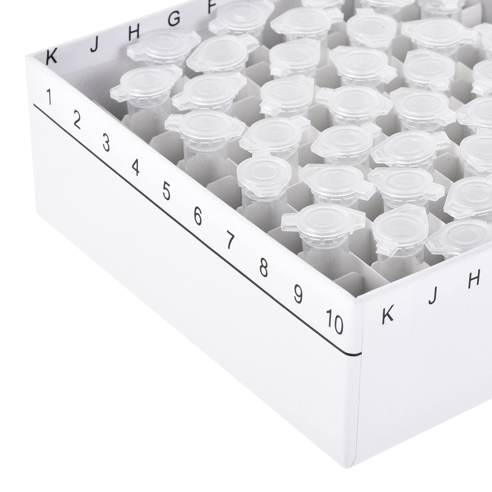 uxcell Centrifuge Tube Freezer Storage Box 100 Places Waterproof Cardboard…