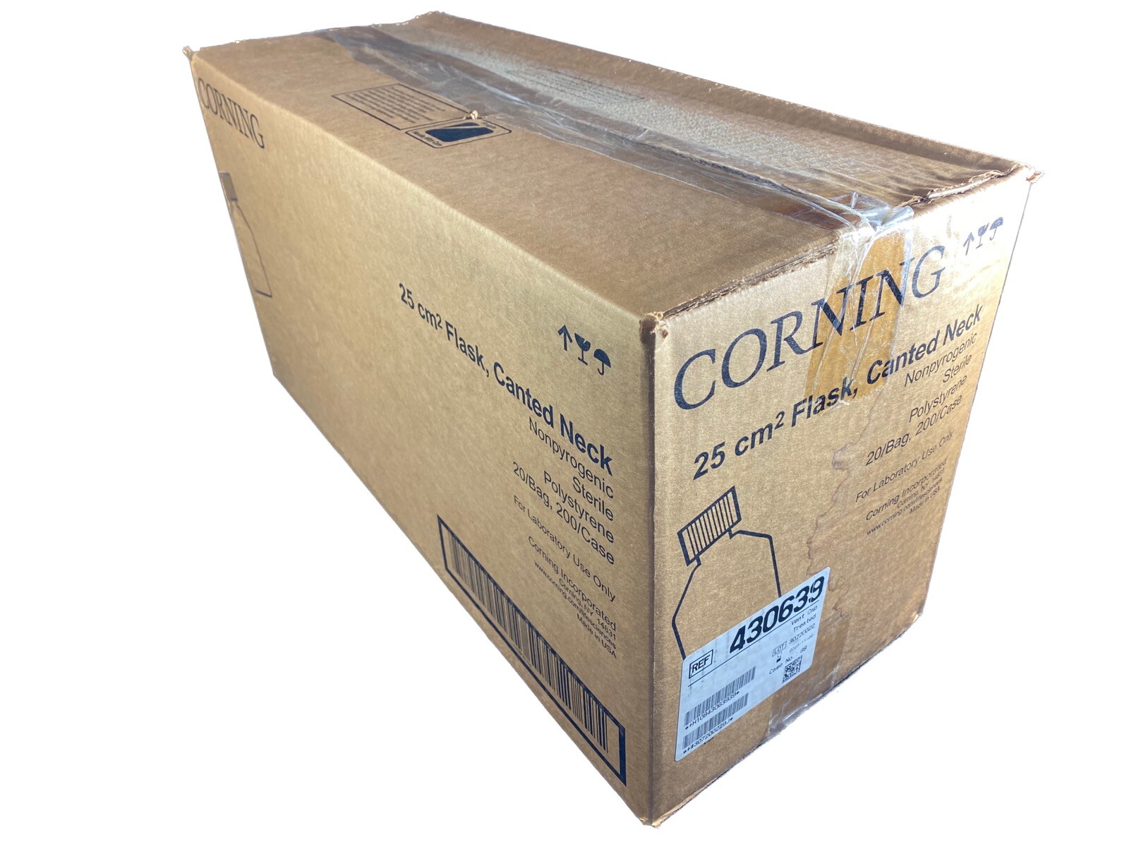 CORNING Polystyrene 25cm² Canted Neck Cell Culture Flask 430639 (200/cs)