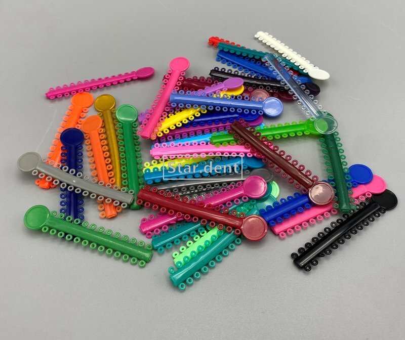 Dental Orthodontic Elastic Ligature Ties Rubber Bands Brackets Brace