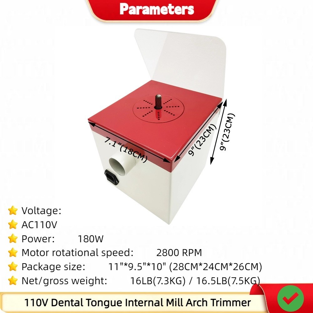 110V Dental Tongue Internal Mill Arch Trimmer Plaster Grinding Machine 180W