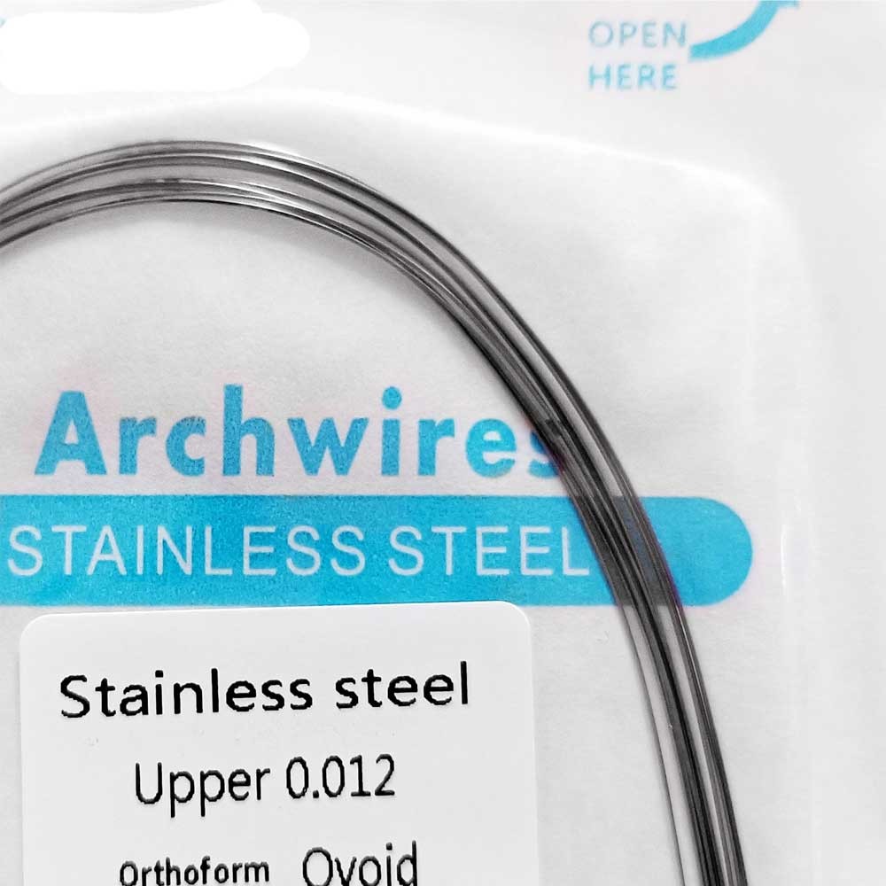 10pcs/pack Dental Orthodontic Stainless Steel Round Arch Wire Ovoid Form