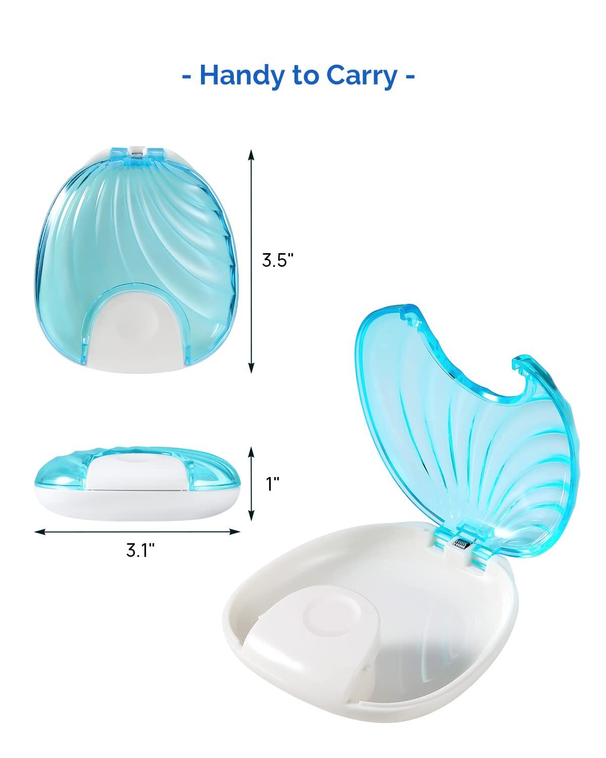 JMU Dental Retainer Case Storage Mouth Guard Box Containers for Invisalign Teeth