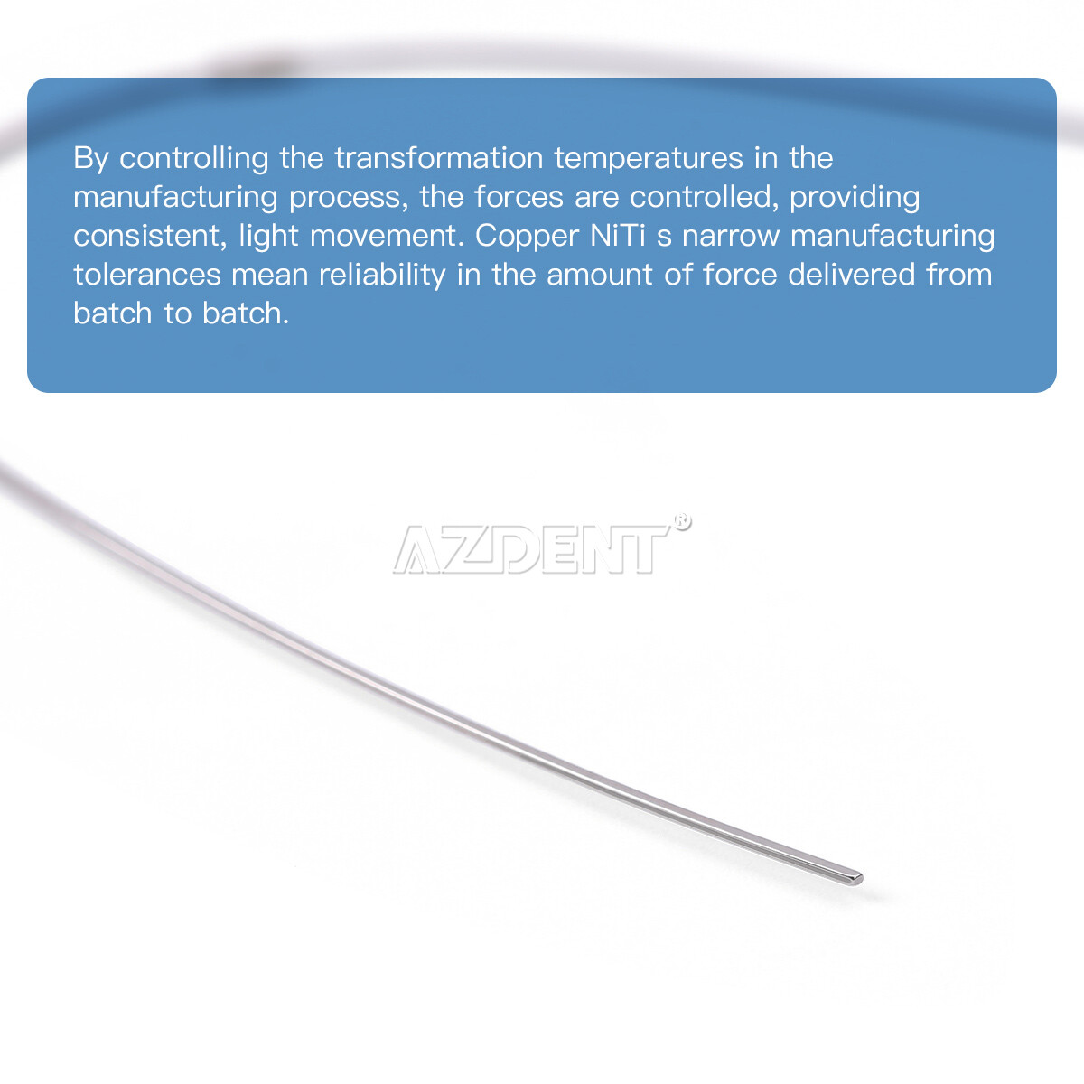 Dental Orthodontic Super Elastic Cu-NiTi Arch Wire With Stops Round/Rectangular