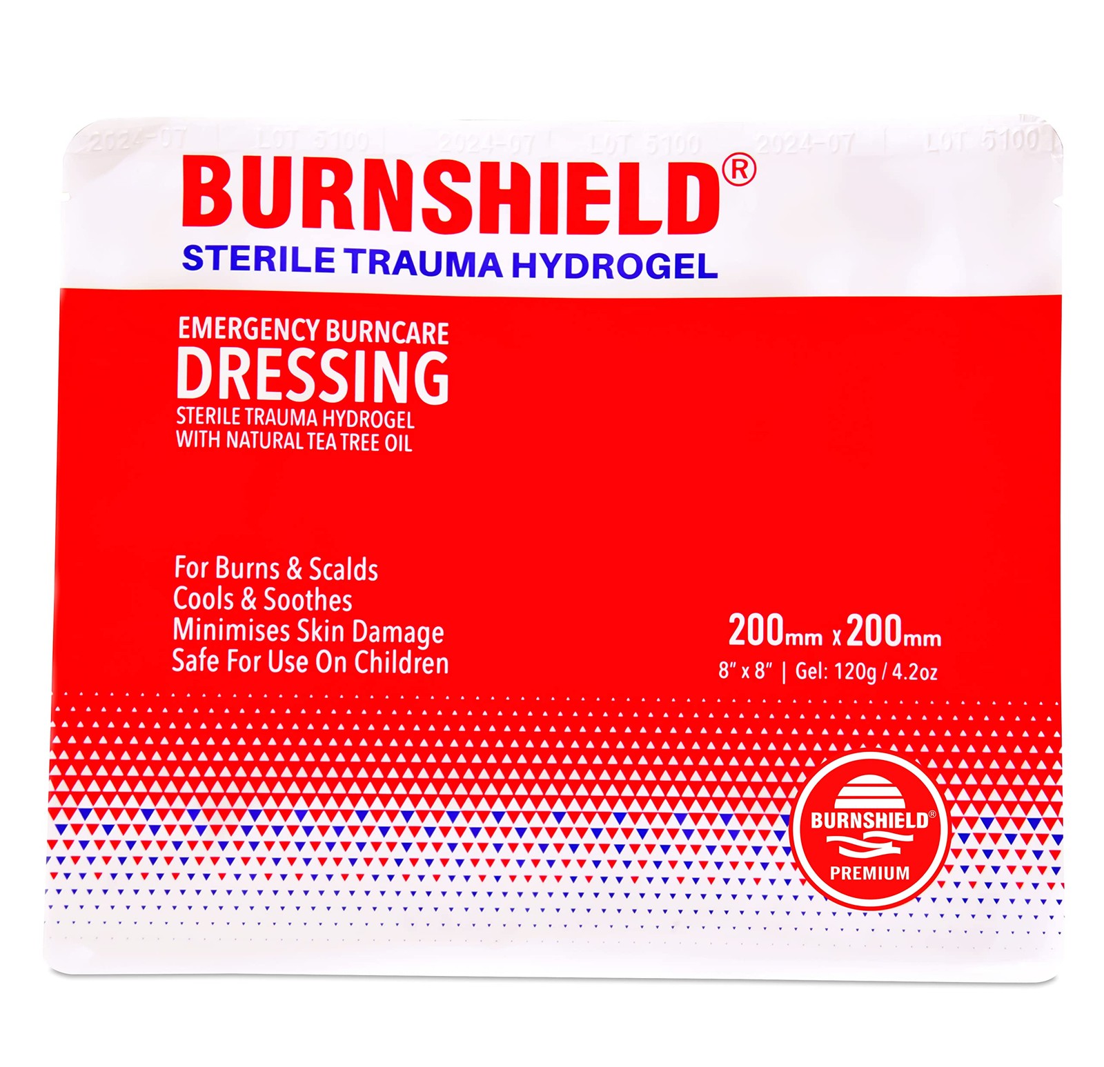 Burnshield Sterile Emergency Burn Dressing 8″x8″ (20cm x 8 Inch x 8
