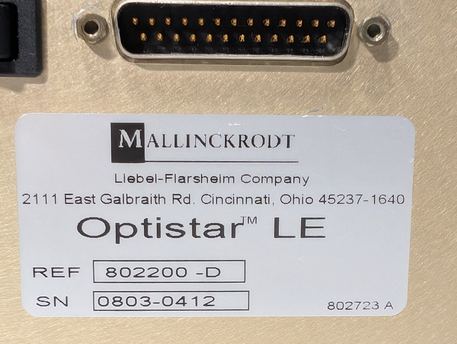Mallinckrodt 802200-D Optistar LE MRI System Liebel-Flarsheim Co., As Shown