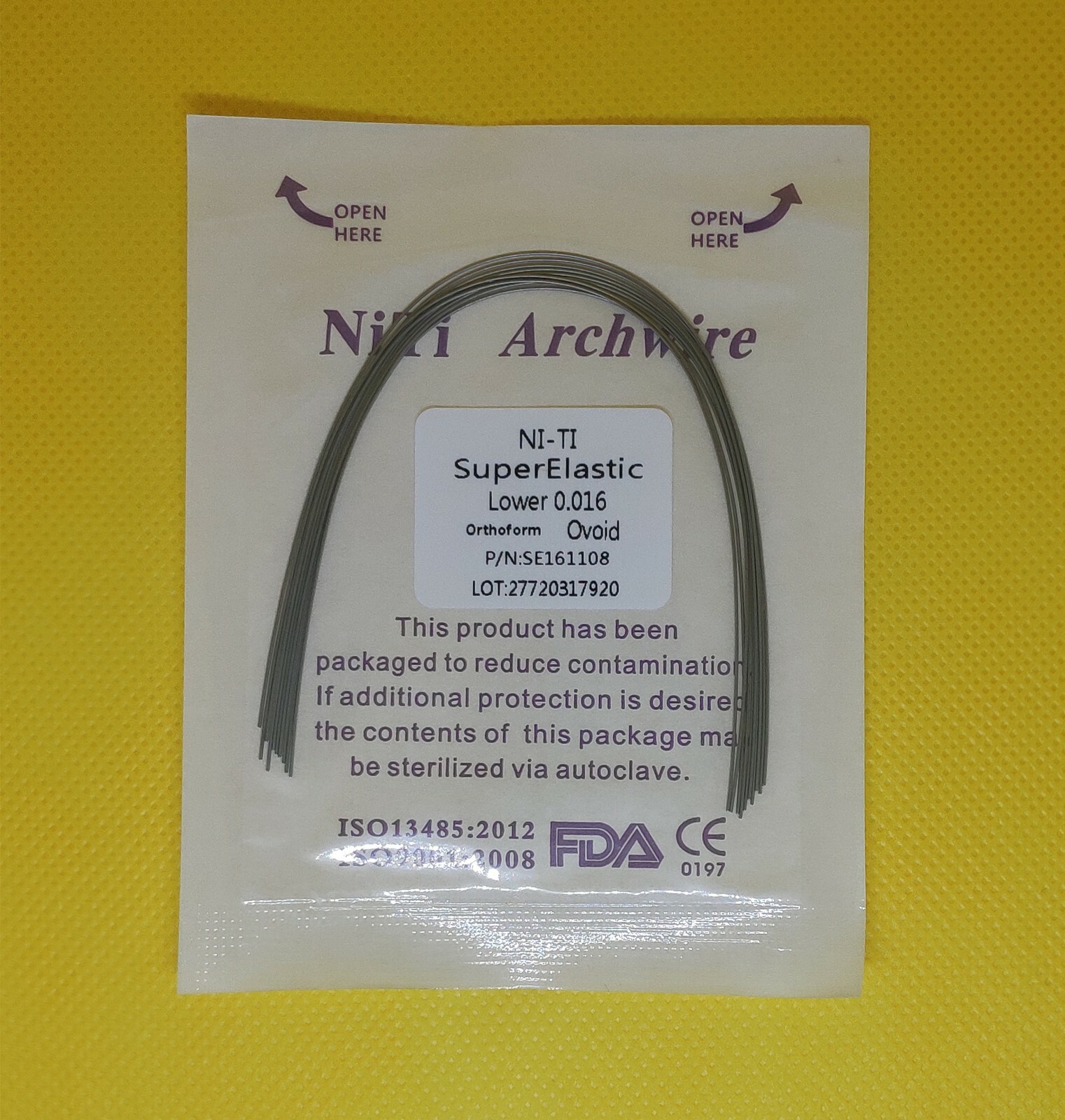 10Pcs/Pack Dental Super Elastic NITI Arch Wires Orthodontic Round Ovoid Form