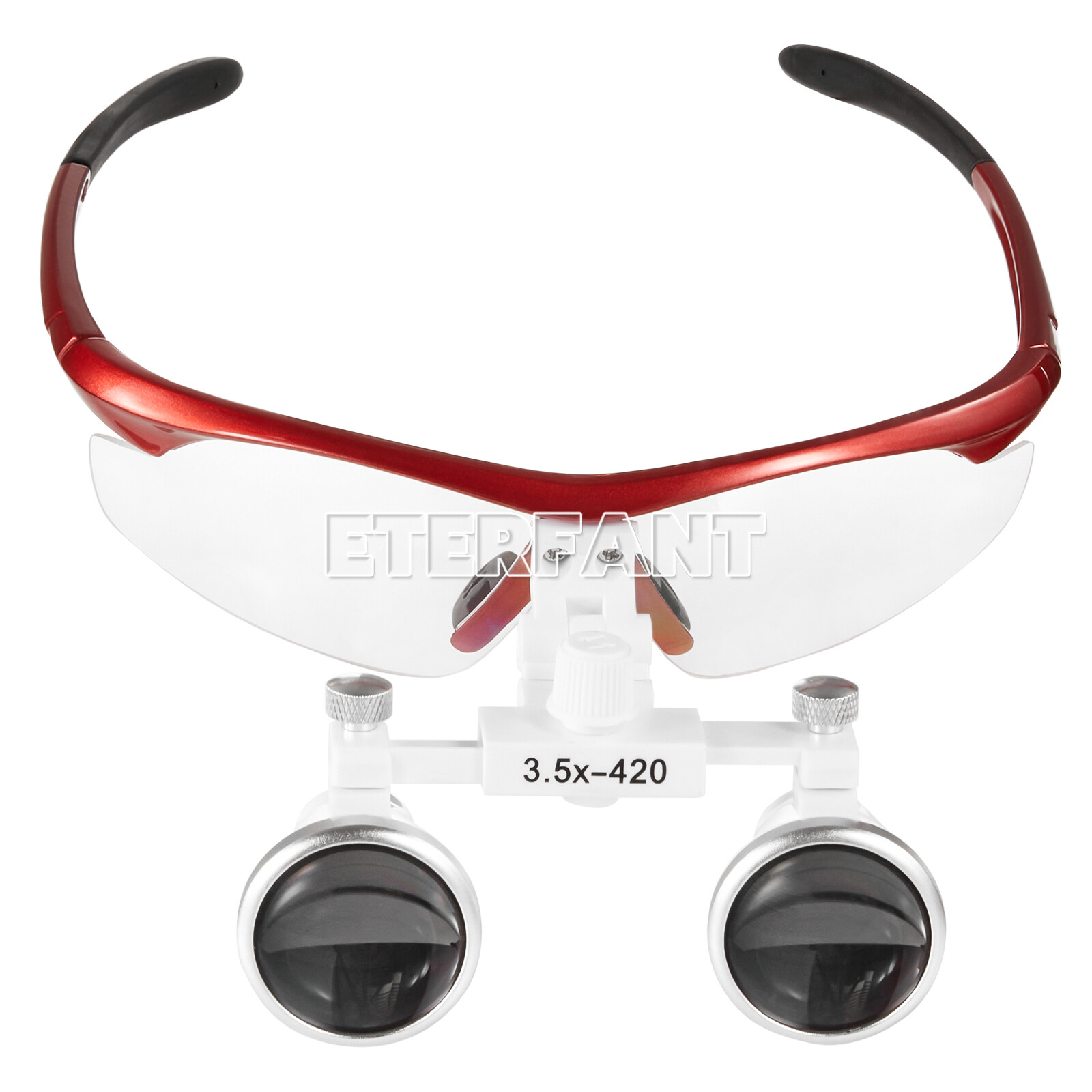 ETERFANT 3.5X Dental Surgical Binocular Loupes Glass Optical Lens Magnifier Red