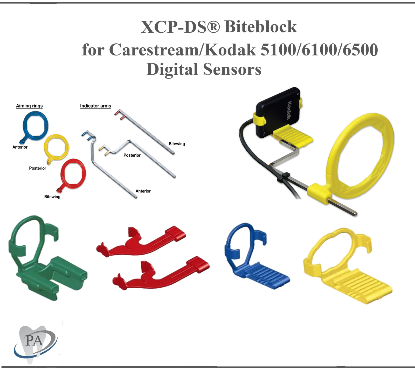 Dental X-Ray XCP-DS Biteblock for Carestream/Kodak 5100/6100/6500 Digital Sensor