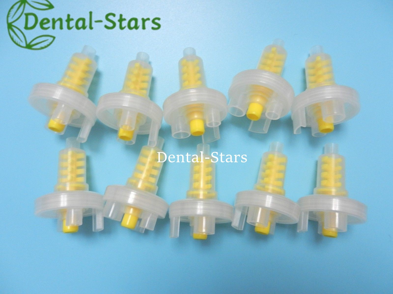 50/1000Pcs Dental Dynamic Mixing Tips for Impression Material Yellow Tips 5:1