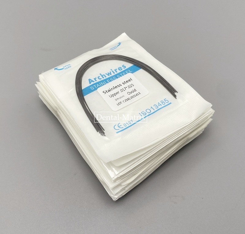 100 Pcs Dental Ortho S.S Arch Wire Round Rectangular Stainless Steel Wires Ovoid