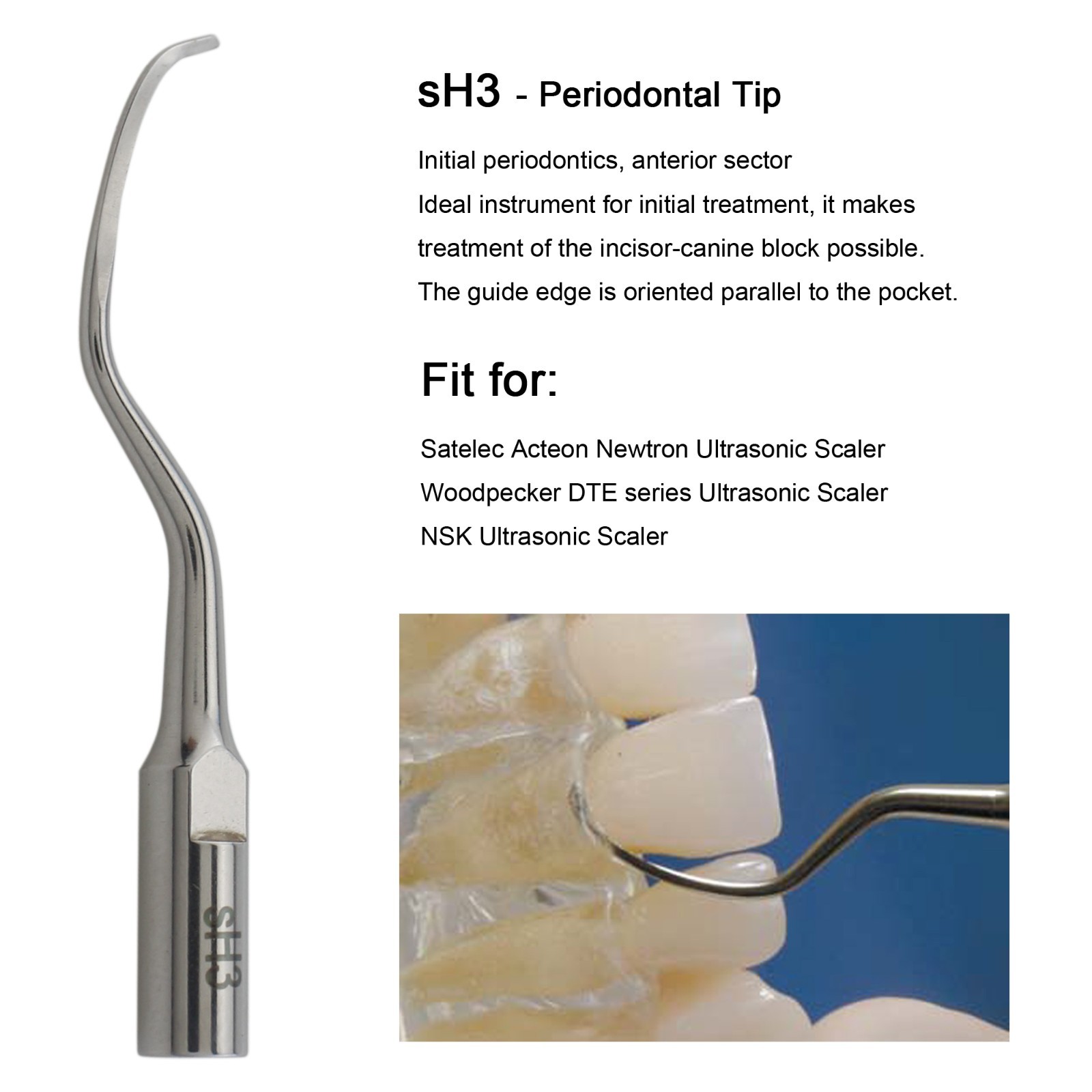 NEWTRON P5 B LED Slim Ultrasonic Scaler Handpiece Satelec ACTEON Piezo Tips H3