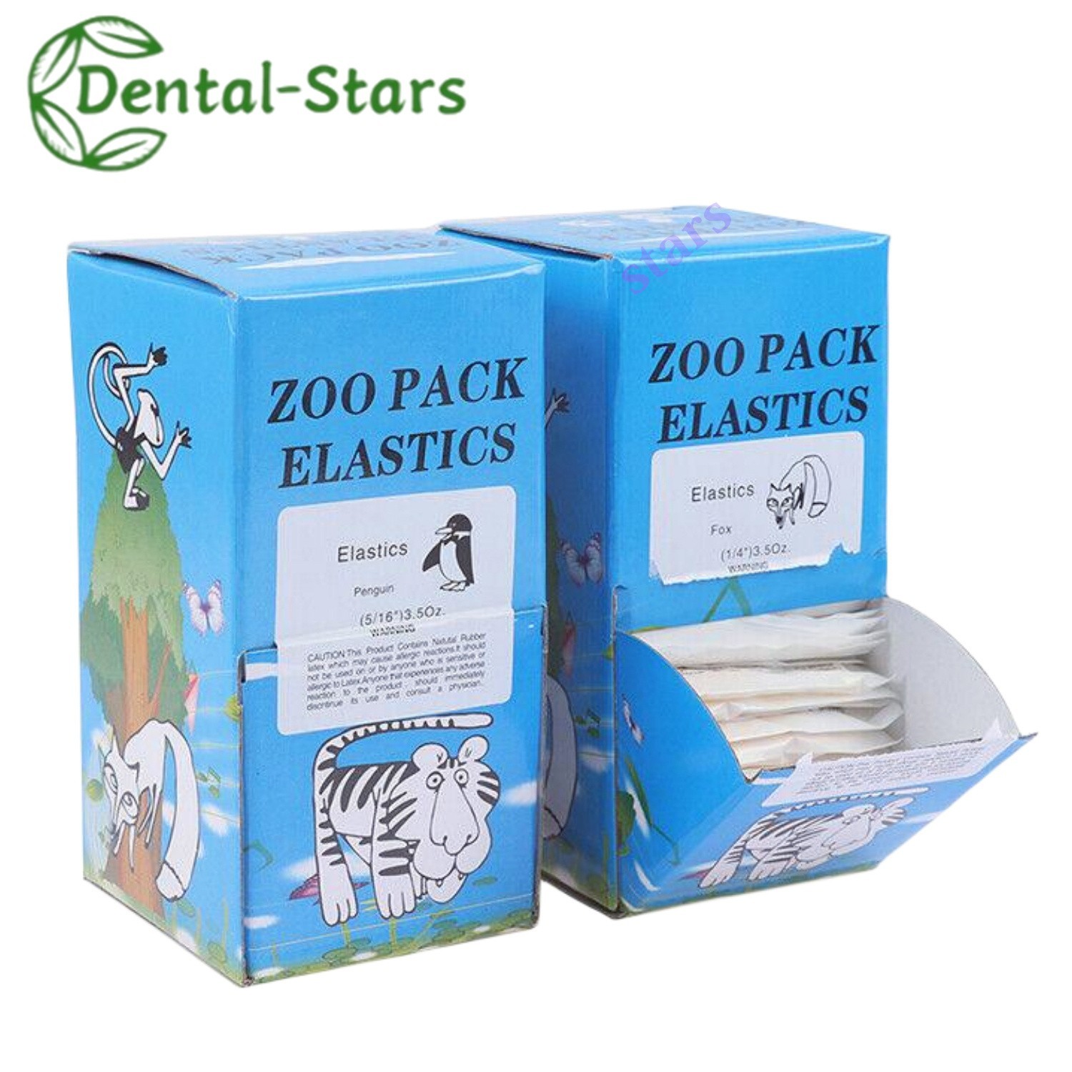 5000Pcs Dental Orthodontic Zoo Elastics Rubber Bands Latex Braces 3.5/5.0/6.5 OZ