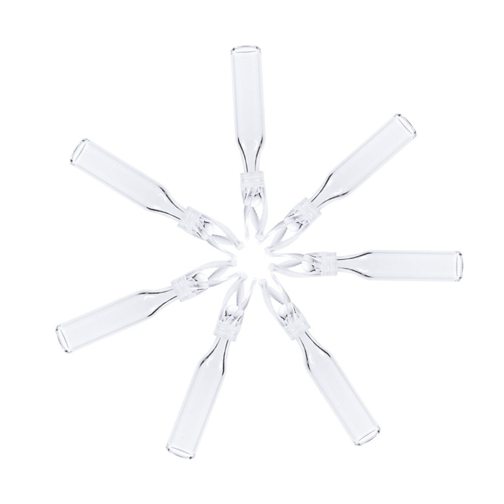 1000Pcs 250uL Clear Glass Micro Inserts+Plastic Spring for for 2mL 9-425 Vials