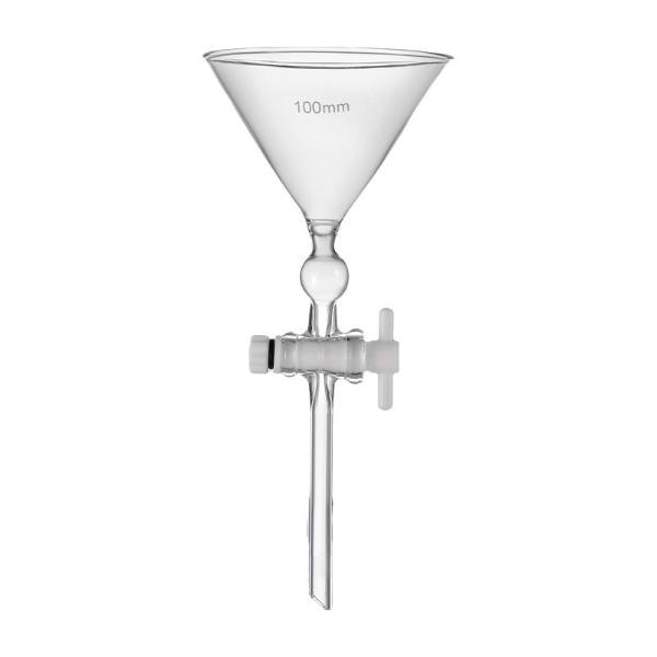 Chemistry Lab Glass Funnel 80mm-100mm PTFE/Glass Piston Separation CA