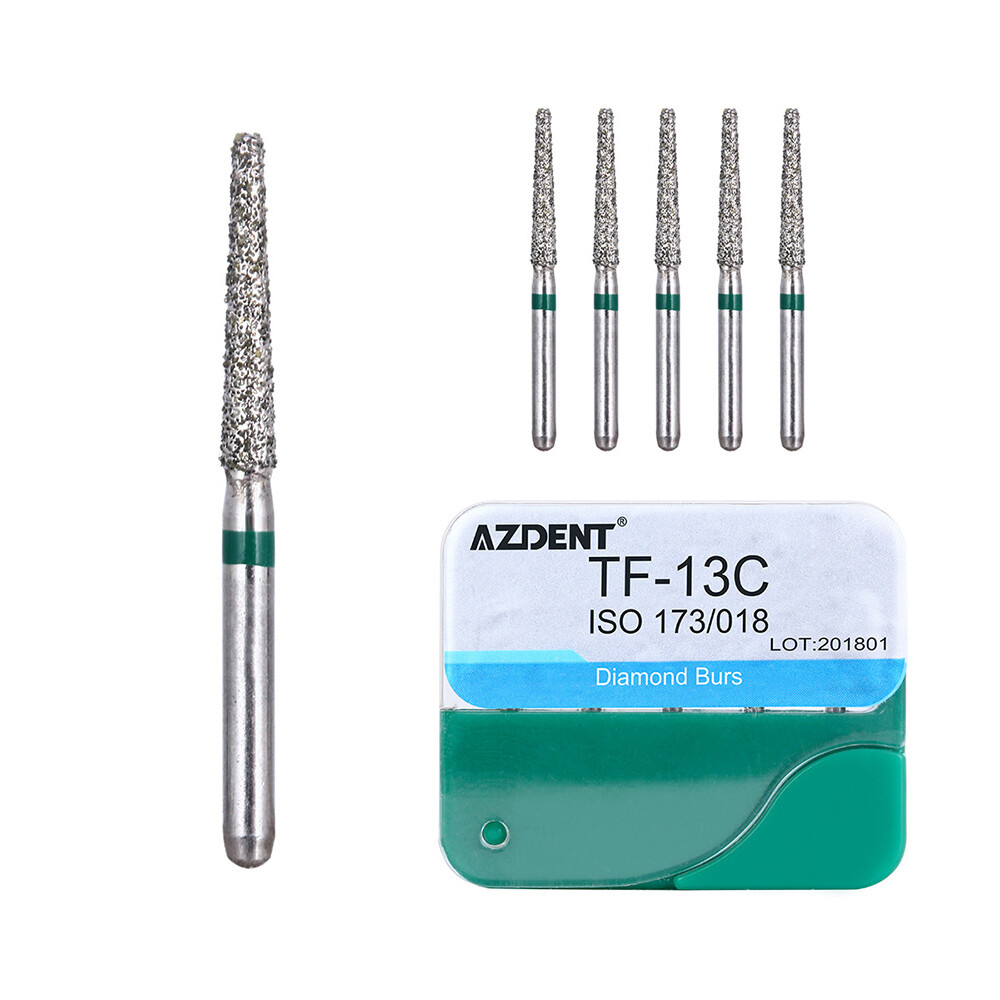 100Pcs Dental Diamond Burs for High Speed Handpiece Medium Friction Grip 20Types