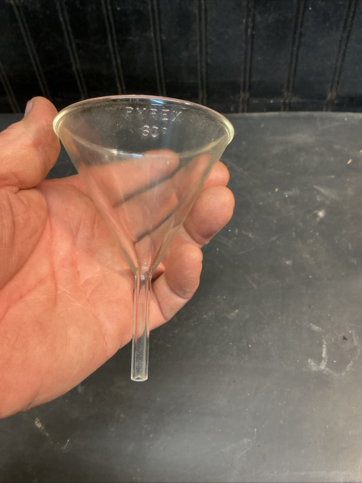 Glass 60 Angle Short Stem Filling Filtering Funnel Free Shipping