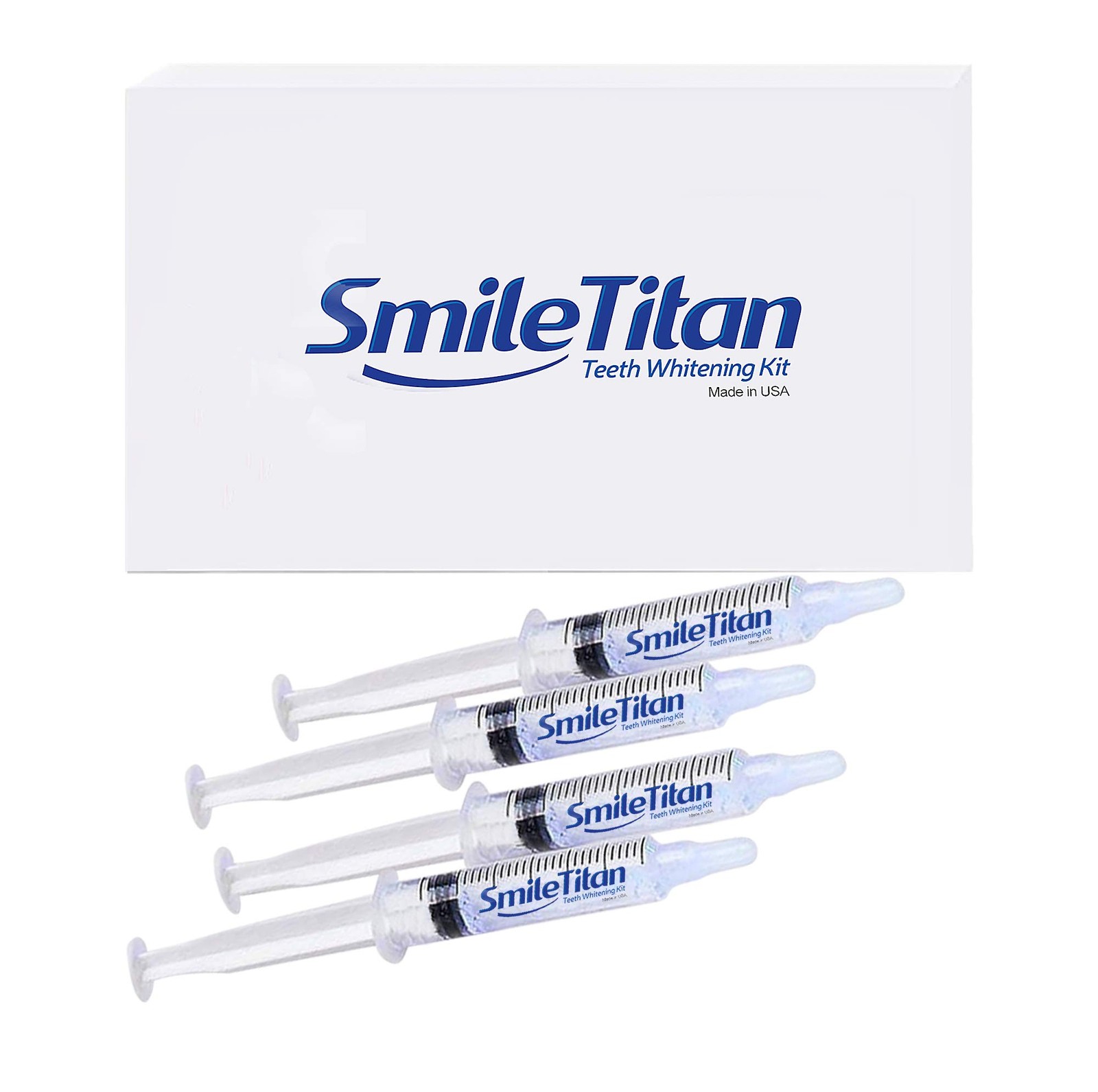 Smile Titan Teeth Whitening Gel Refill 4X Syringes 44% 0.1 Fl Oz (Pack of 4)