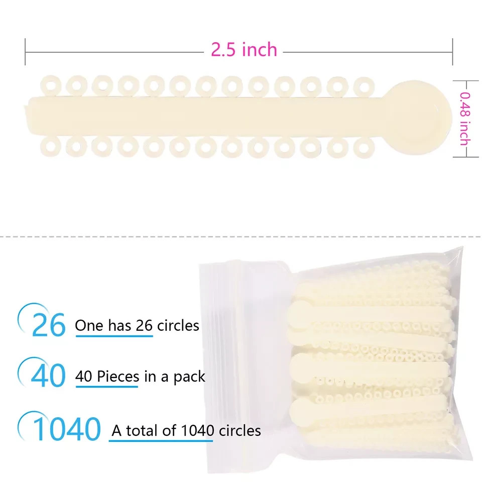 Dental OrthoElastic Ligature Ties Rubber Bands Single/Double Assorted Color