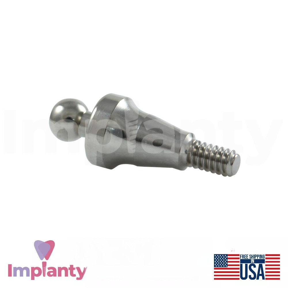 5x Dental Straight Ball Attachment Premium Kit Conical Connection NP 2.25mm