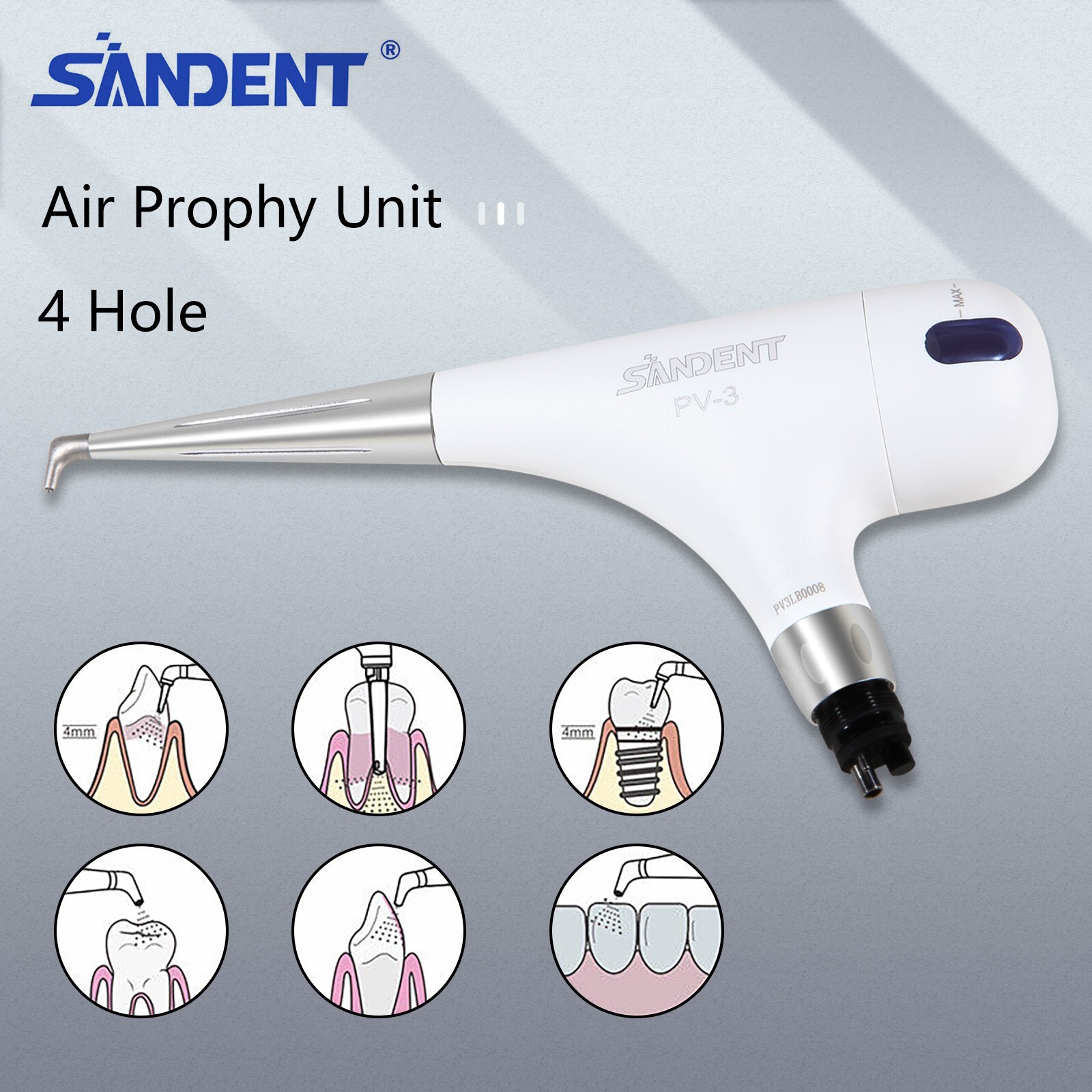 Dental dentist use Dental Jet Air prophy Polisher polishing Handpiece 4 Hole M4