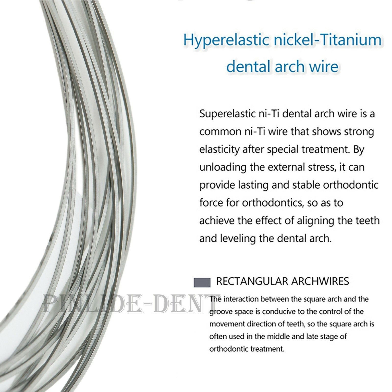 US Dental Orthodontic Super Elastic Niti Rectangular Arch Wires Ovoid All Size