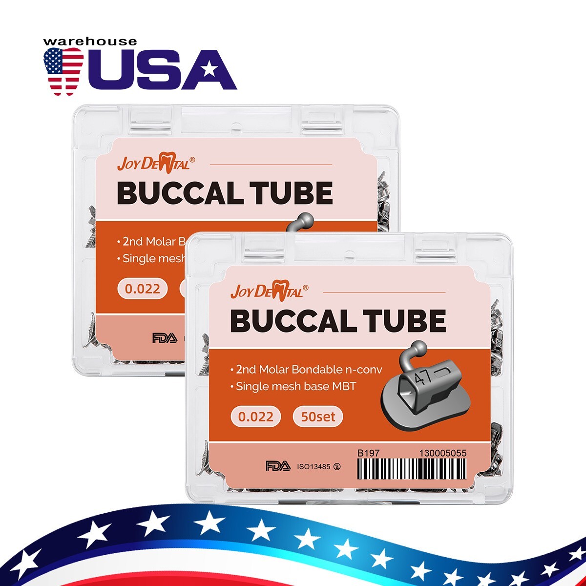 Dental Ortodoncia Tubos bucales de MBT 022 2do Molar Bondable Non-Convertible
