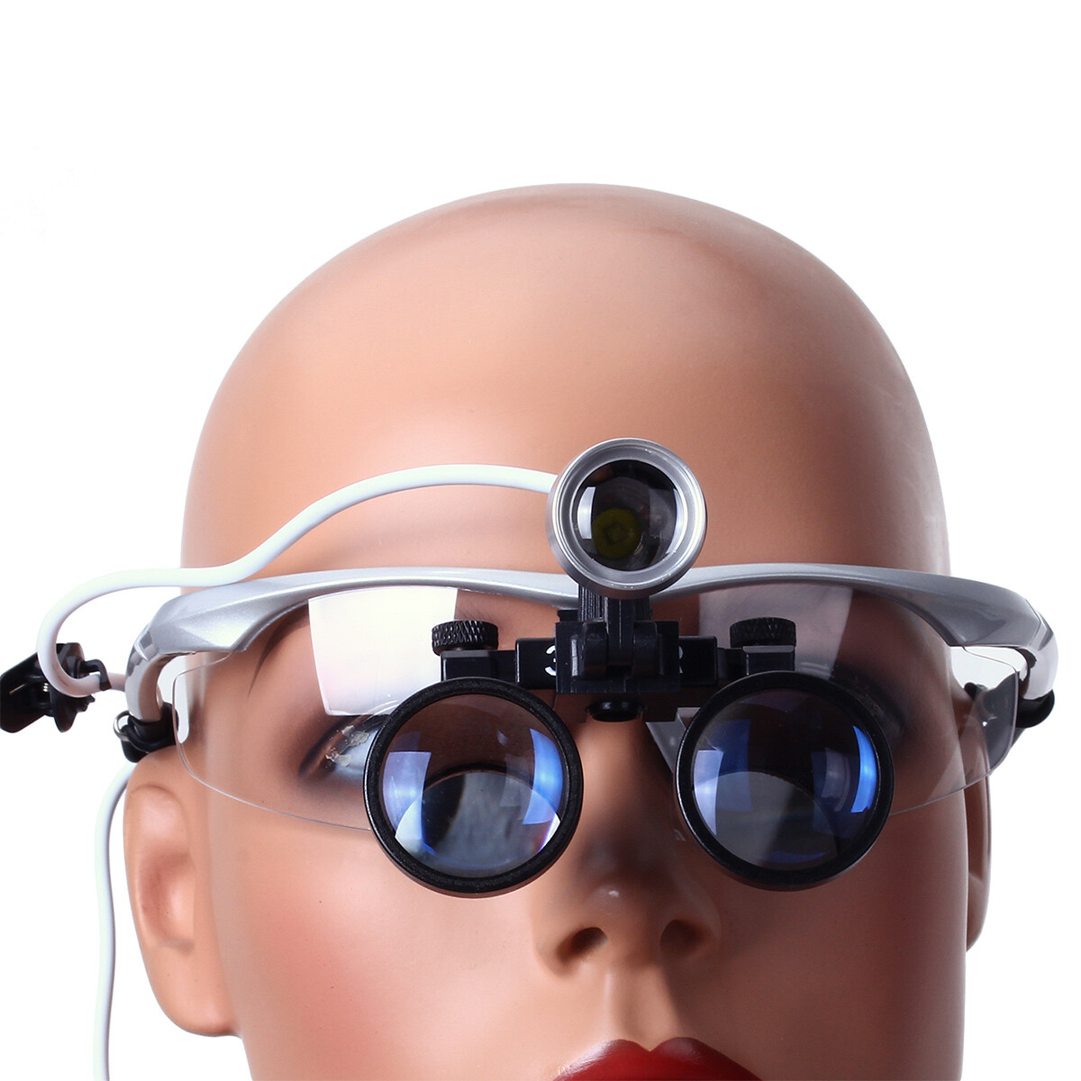 3.5X Dental Surgical Magnifier Medical Binocular Loupes with LED Head Light