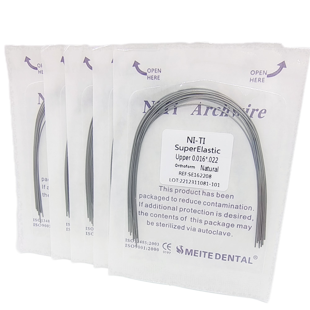 10 Packs Dental Super Elastic NITI Arch Wires Orthodontic Rectangular Natural