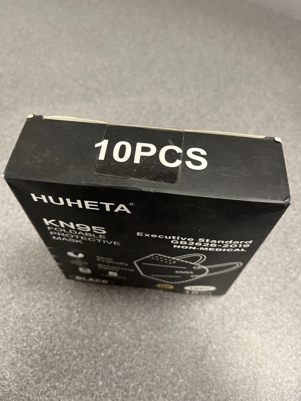 HUHETA KN95 Face Mask 10 Pack, 5-Ply Safety Mask, Filter Efficiency Over 95%