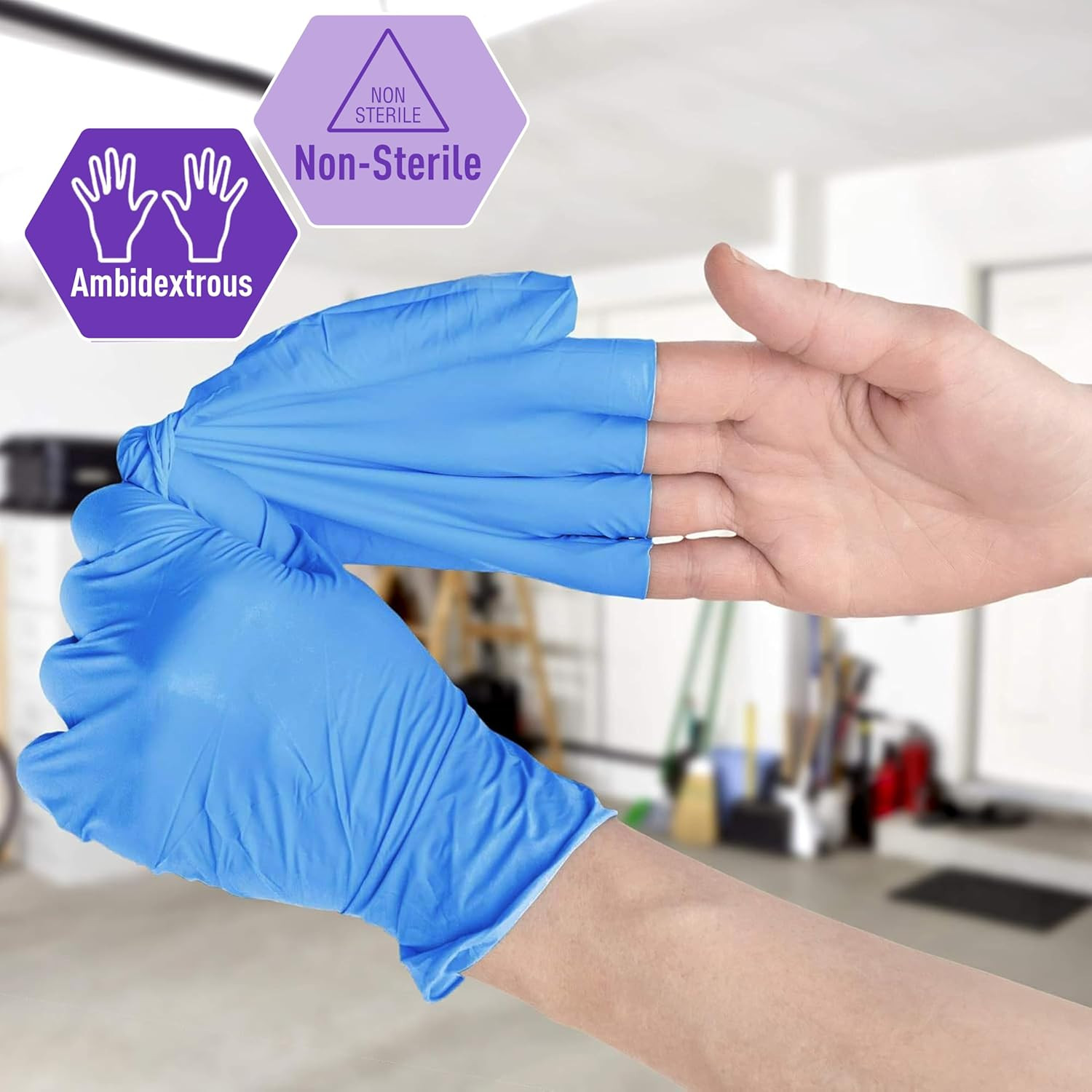 Nitrile/Vinyl Blend Exam Gloves, Non-Sterile, Box of 100