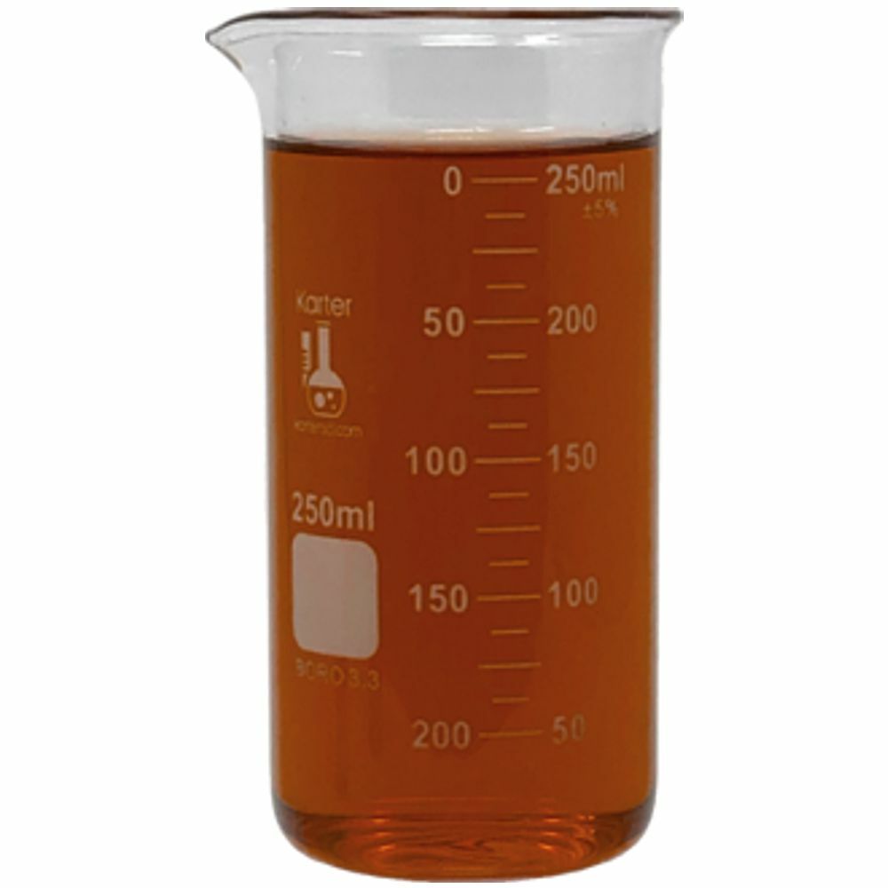 Glass Beaker Set, 50/100/250ml, Tall Form, Graduated, Karter Scientific 213F18