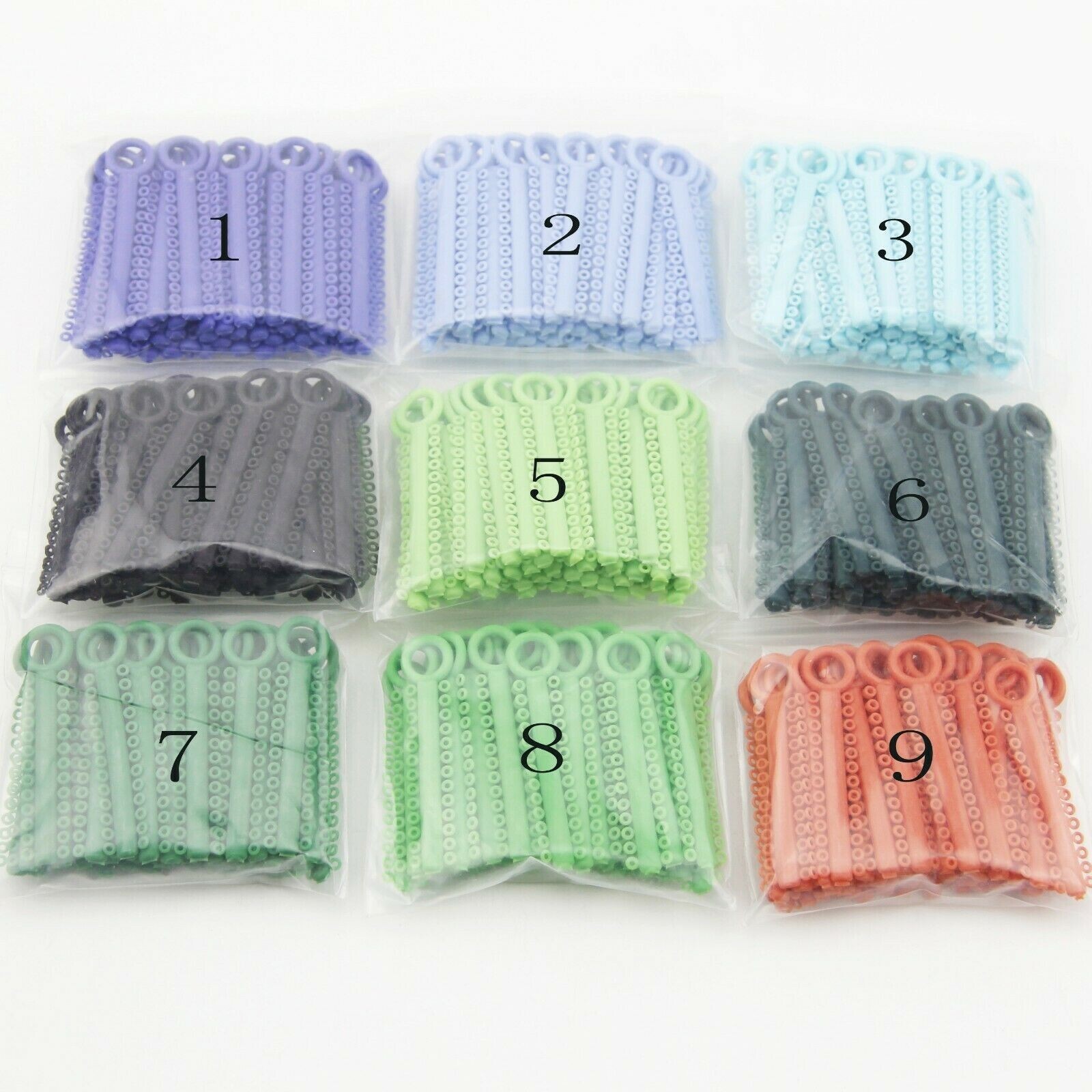 1040 Pcs Dental Orthodontic Elastic Braces Rubber Bands Ligature Ties 37 Colors