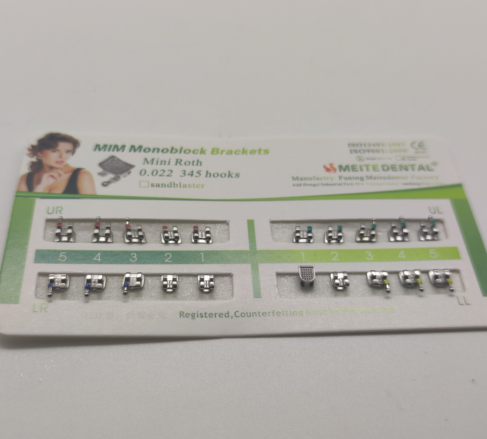 100 Packs Dental Braces Brackets Mini Roth 022 345 Hooks Mesh Base MIM Ultrathin