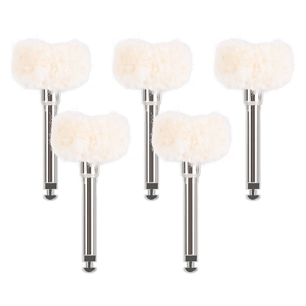 5Pc Cotton Dental Polishing Brush Wheels RA2.35mm Contra Angle RA Latch Type HOT