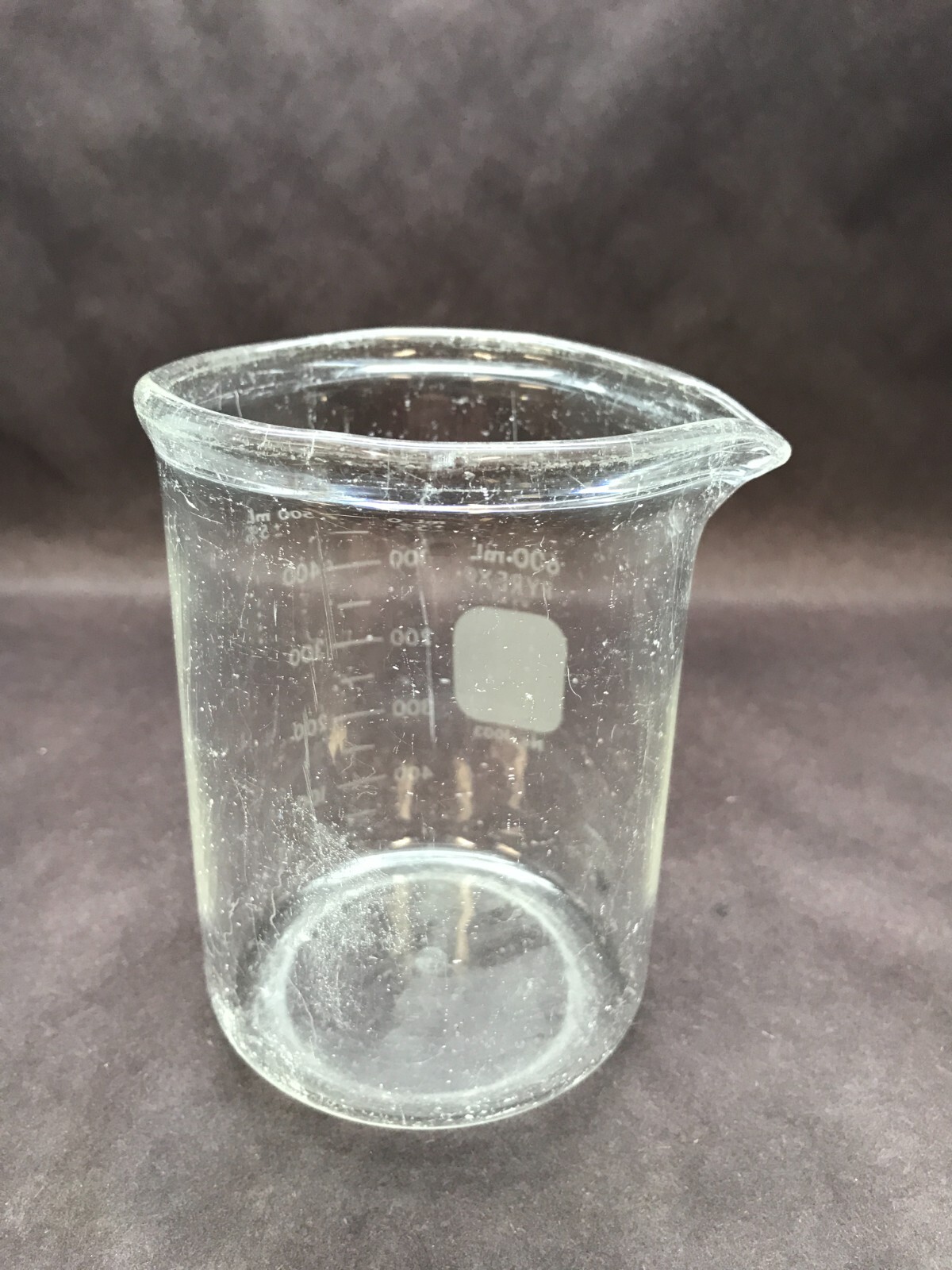 CORNING PYREX Glass 600mL Heavy Duty Dual Graduated Beaker Pour Spout 1003-600 B