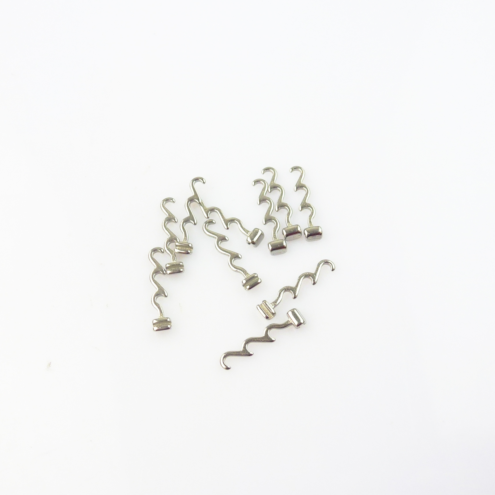 10 Pcs Dental Orthodontic Crimpable Hook Long/Medium/Short/Stop Stainless Steel