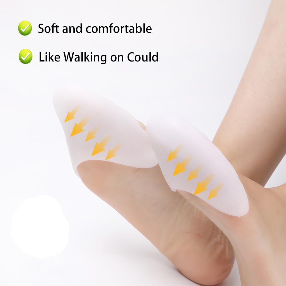 Silicone Toe Protectors for High Heel, Pads, Gel caps 4-11, Beige