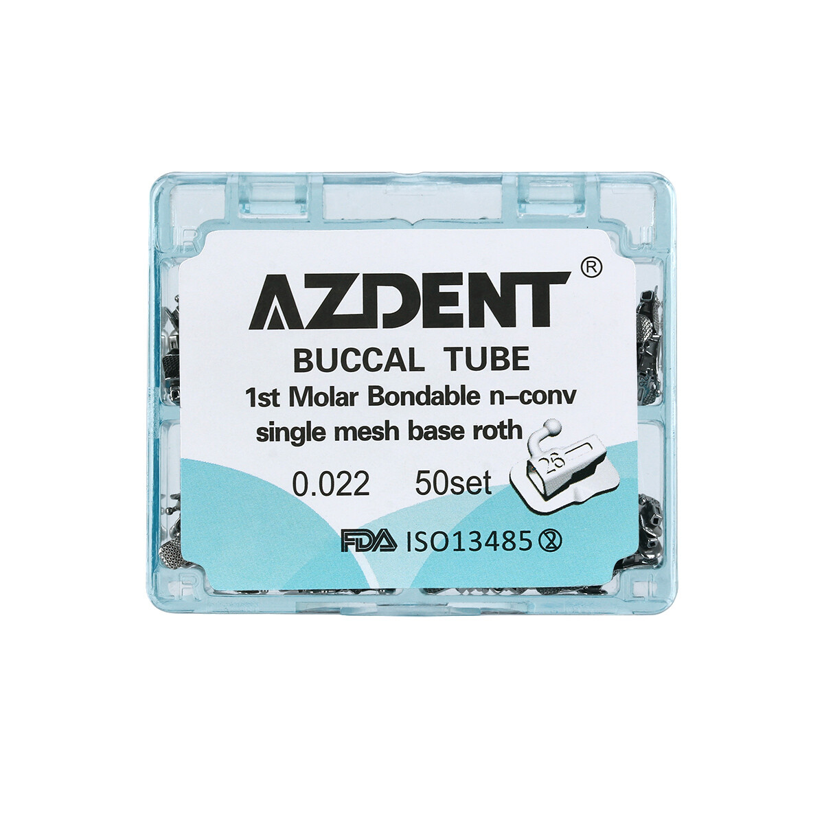 AZDENT Dental Ortho Buccal Tube 1st Molar Roth MBT/Bracket Mini MBT/Roth 018/022