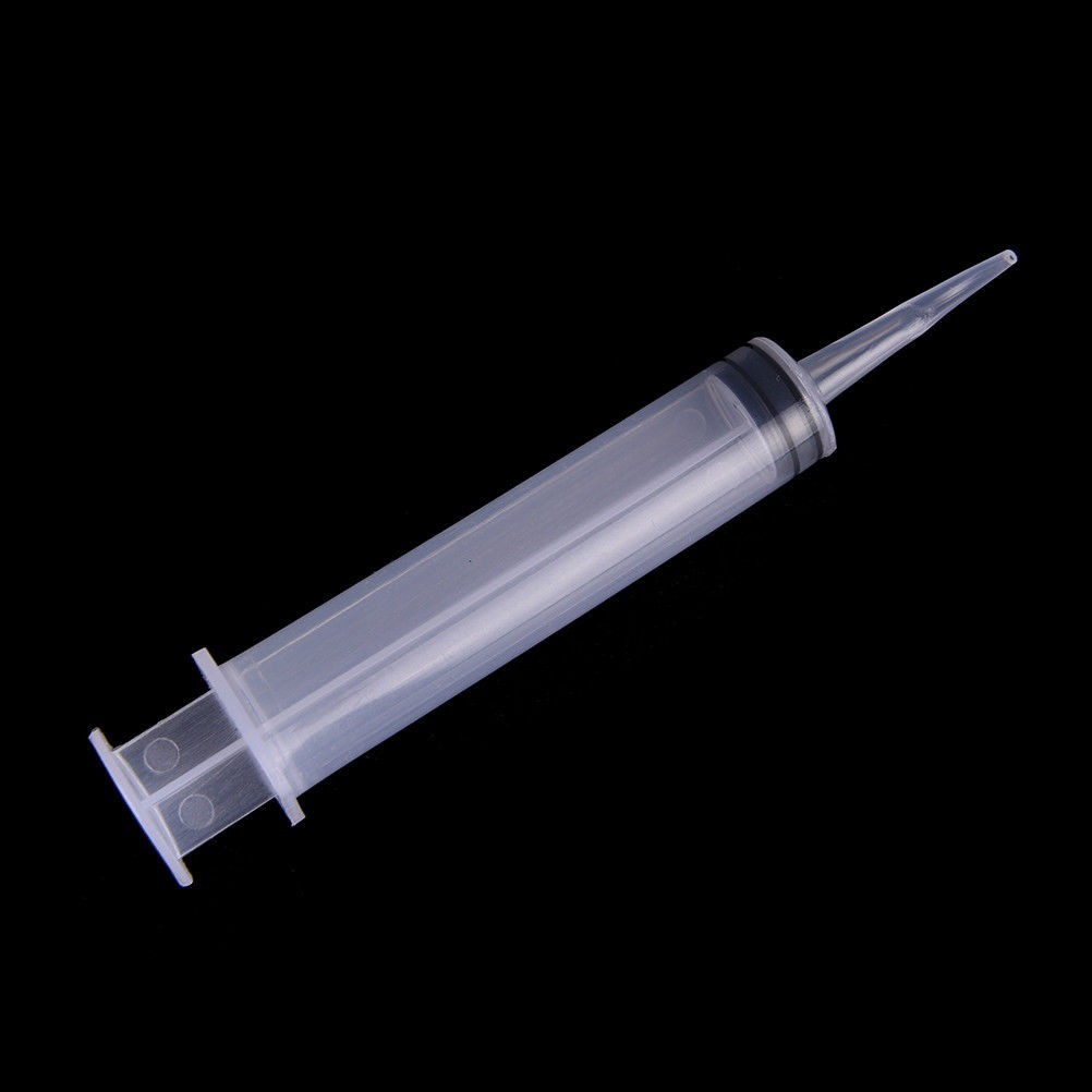 Dental Utility Oral Disposable Irrigation Syringe Long Curved Tips 12ml (12cc)