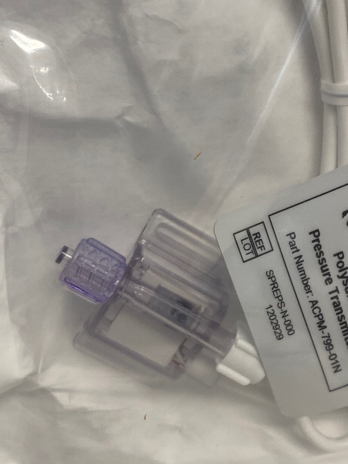 REPLIGEN Disposable PS Pressure Transducer Luer Non-Sterile ACPM-799-01N